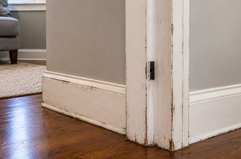 Scuffed trim to clean lines before Scuffed trim to clean lines before